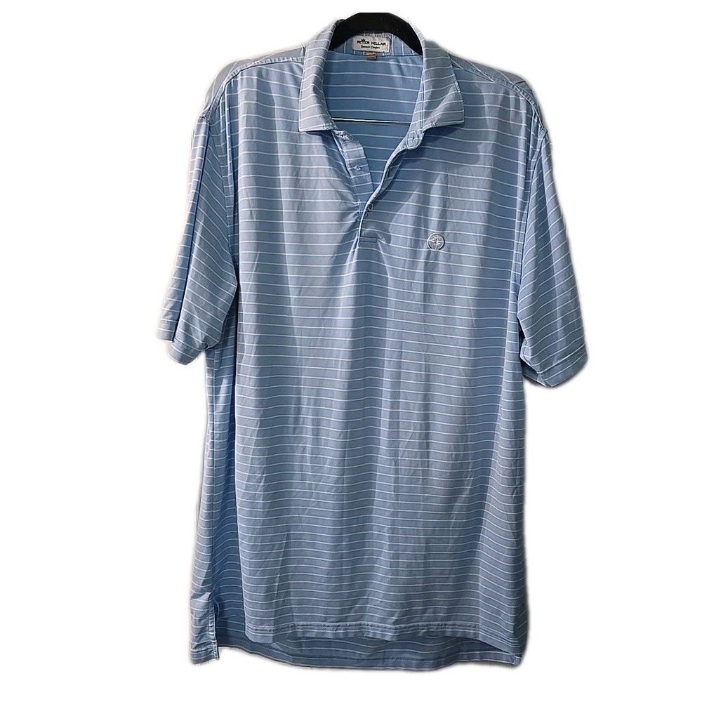 Peter Millar Summer Comfort Tree Logo Polo Shirt Size Large Stretch